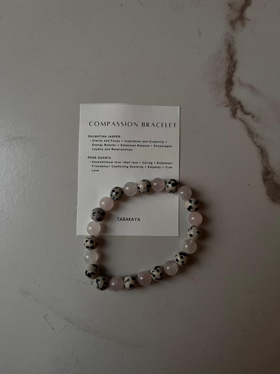 Crystal bracelet with 8MM stones for compassion