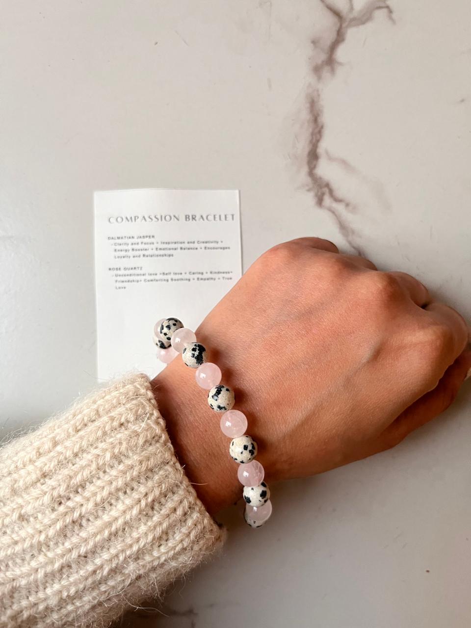 8MM natural crystal bracelet designed for compassion