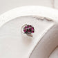Tribal rawa pink CZ stone wired back silver nose pin