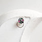 Tribal rawa multi CZ stone wired back silver nose pin