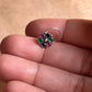 Multi CZ stone tribal rawa silver nose pin with wired back