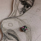 925 silver nose pin with tribal rawa design and multi CZ stones