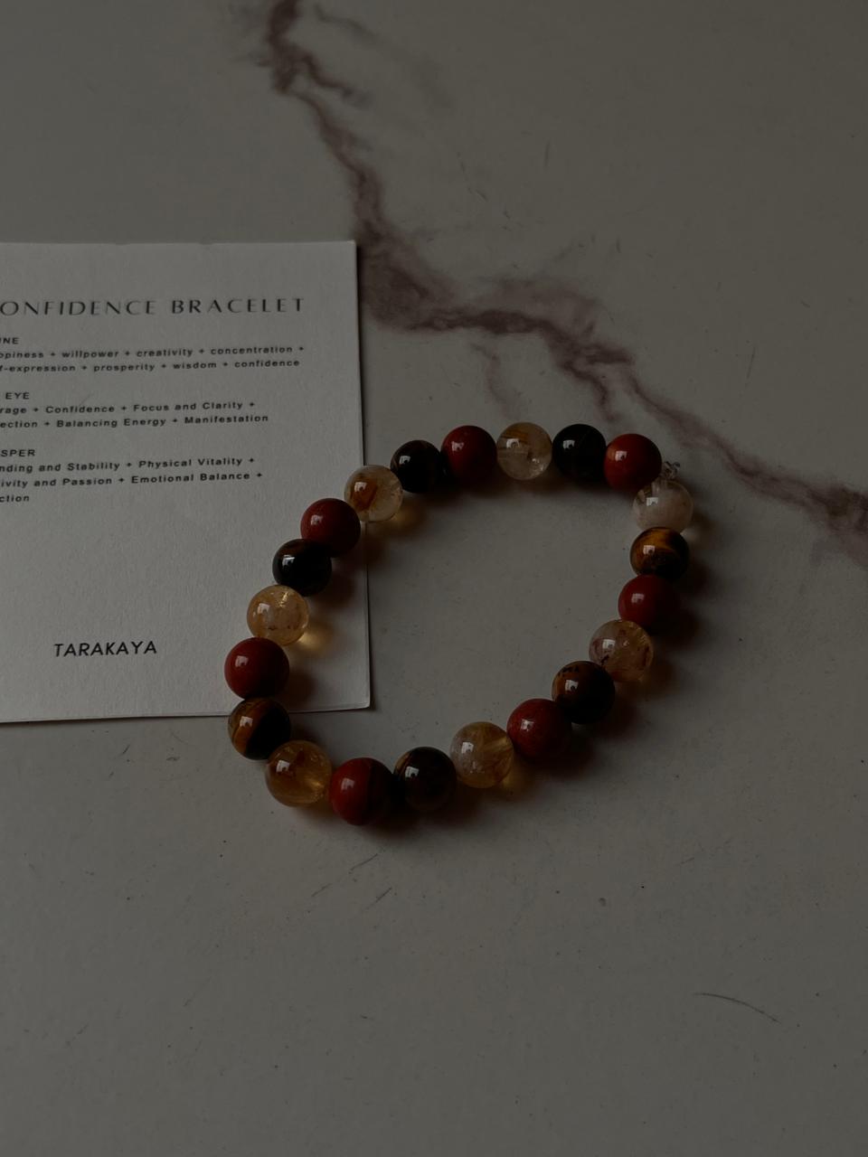 Confidence-enhancing 8MM crystal bracelet with natural healing properties