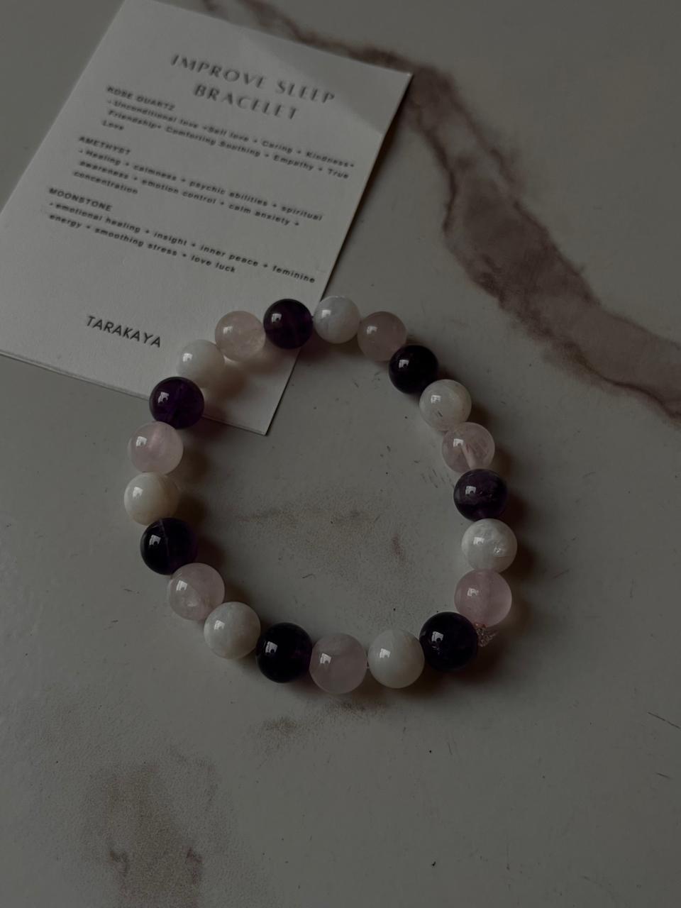 Improve sleep 8MM crystal bracelet with natural healing properties