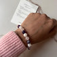 8MM natural crystal bracelet with intention to enhance sleep