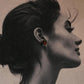 Elegant carnelian rawa design 925 sterling silver earring