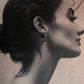 Elegant sunshine pearl silver earring