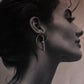 Minimalist plain 925 silver earring with contemporary style