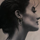 Simple and elegant plain 925 silver earring