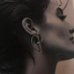 Contemporary plain 925 sterling silver earring