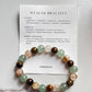8MM natural crystal bracelet with intention to enhance wealth