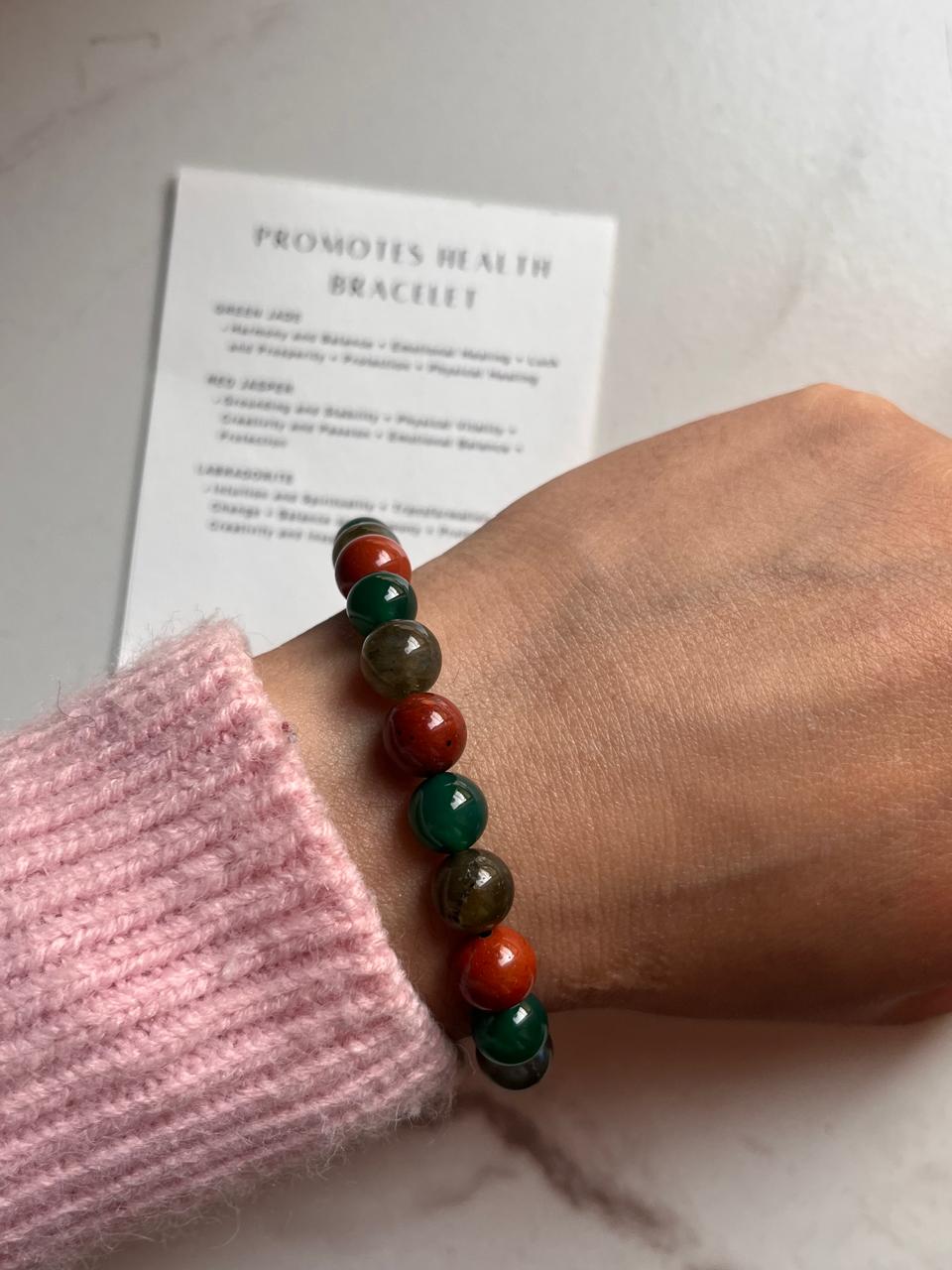 8MM natural crystal bracelet designed to promote health and vitality