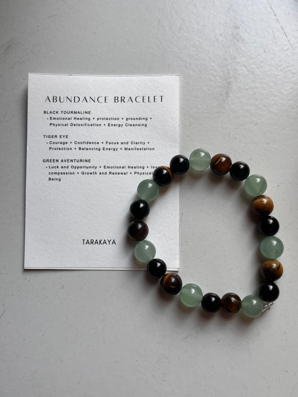 8MM natural crystal bracelet with intention to manifest abundance