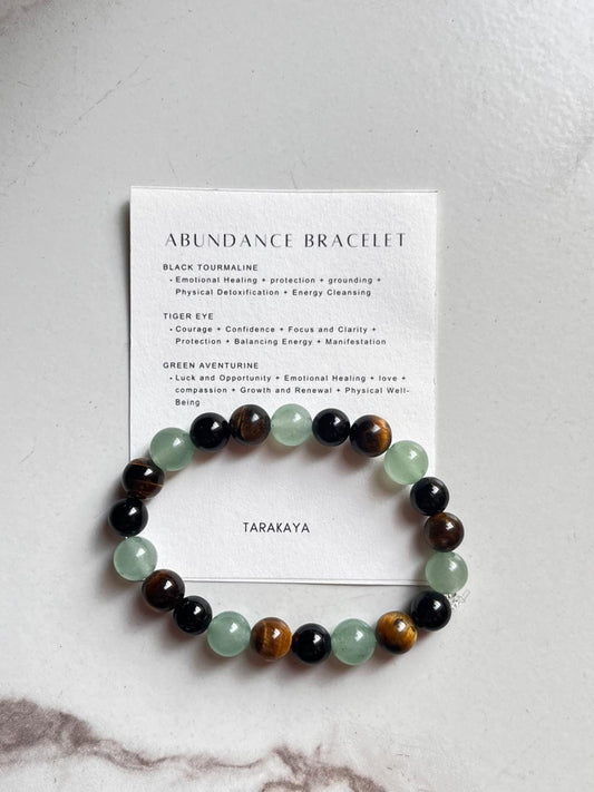 Intention- Abundance 8MM natural crystal bracelet for prosperity