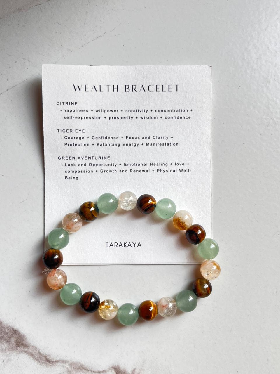 8MM natural crystal bracelet designed to attract wealth