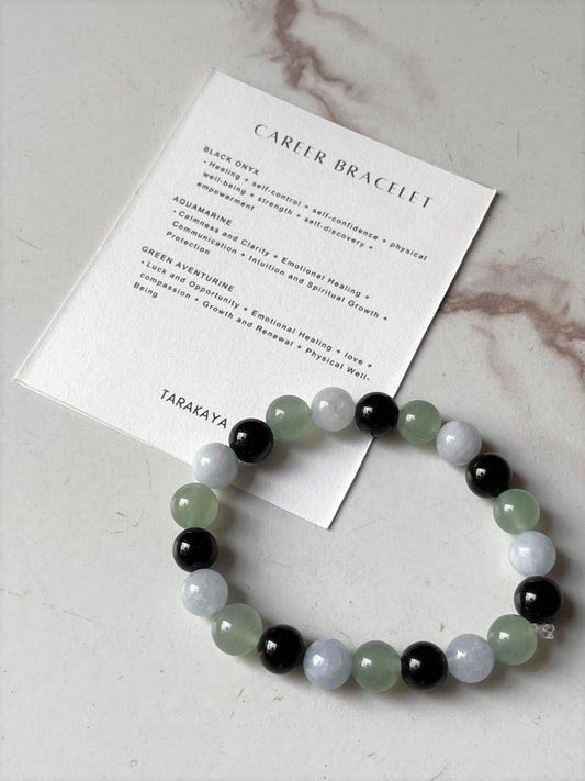 Intention- Career 8MM natural crystal bracelet for success