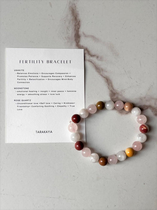 Intention- Fertility 8MM natural crystal bracelet for support