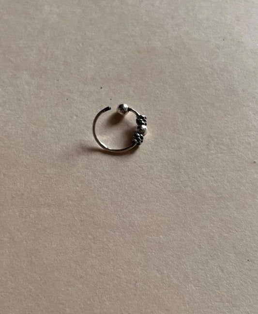 925 sterling silver nose ring with antique boho design