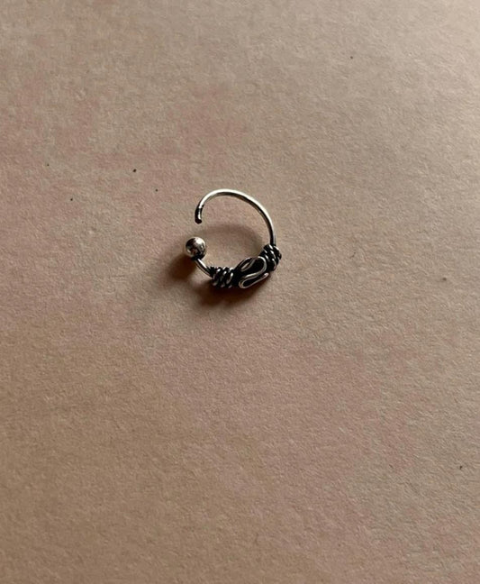 Boho style 925 silver antique nose ring