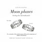 Moon phases couple 925 sterling silver ring