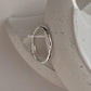 Hammered texture sleek band ring in 925 sterling silver