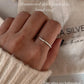 Hammered sleek band 925 sterling silver ring