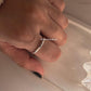 925 sterling silver sleek band ring with hammered texture