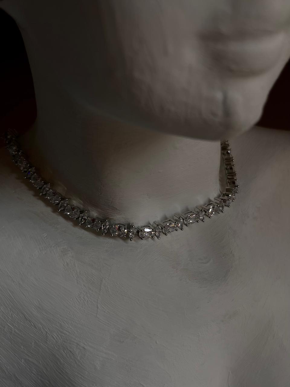 Solitare CZ stone 925 silver jewelry set