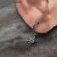 Sunshine Moonstone CZ 925 Silver Huggies for Elegant Style