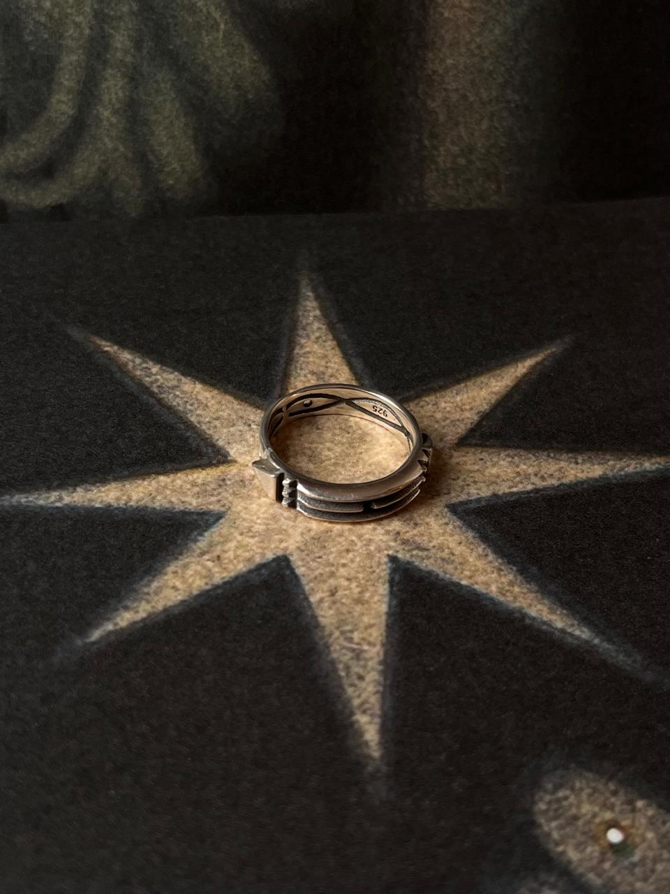 Mystic Nomad Path 925 Silver Ring for Boho and Nomadic Fashion
