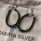 925 Silver Adjustable Evil Eye & Black Bead Nazariya for Children