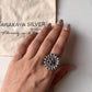 Elegant Antique Mandala Kundan 925 Silver Ring