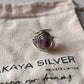 Stylish Amethyst Oval Boho Ring 925 Silver Jewelry