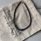 Evil Eye Charm Anklet with Black Beads and 925 Silver