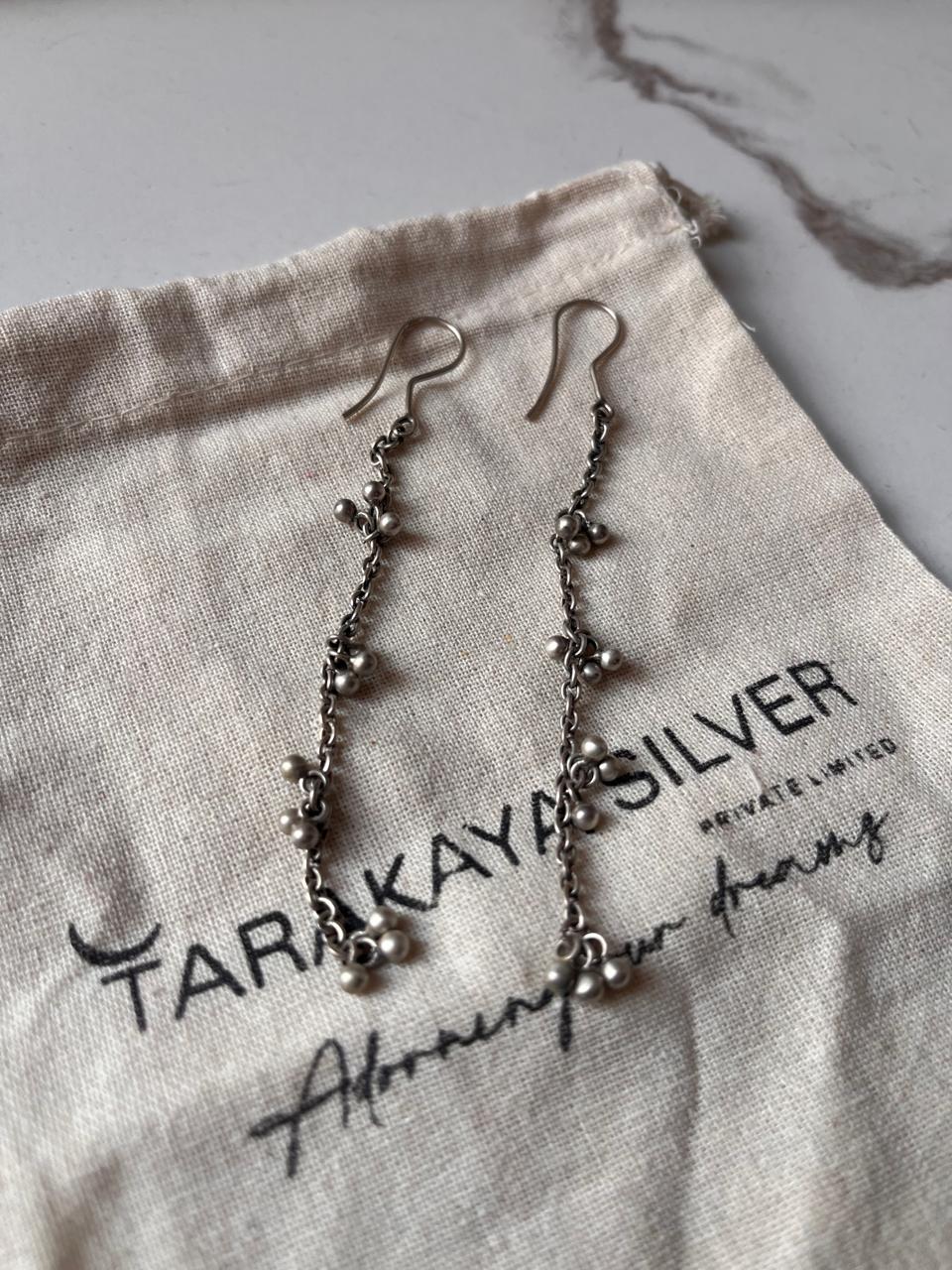 Vintage Style Ghungroo Earrings in 925 Silver for Women