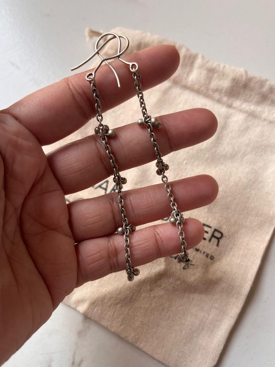 Handcrafted Antique Ghungroo Earrings in 925 Silver