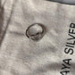 Elegant White CZ Heart Adjustable Silver Ring