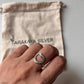 White CZ Heart 925 Silver Adjustable Ring for Women