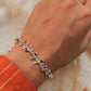 Multi Tourmaline Handcrafted Silver Bracelet with Colorful Gemstones