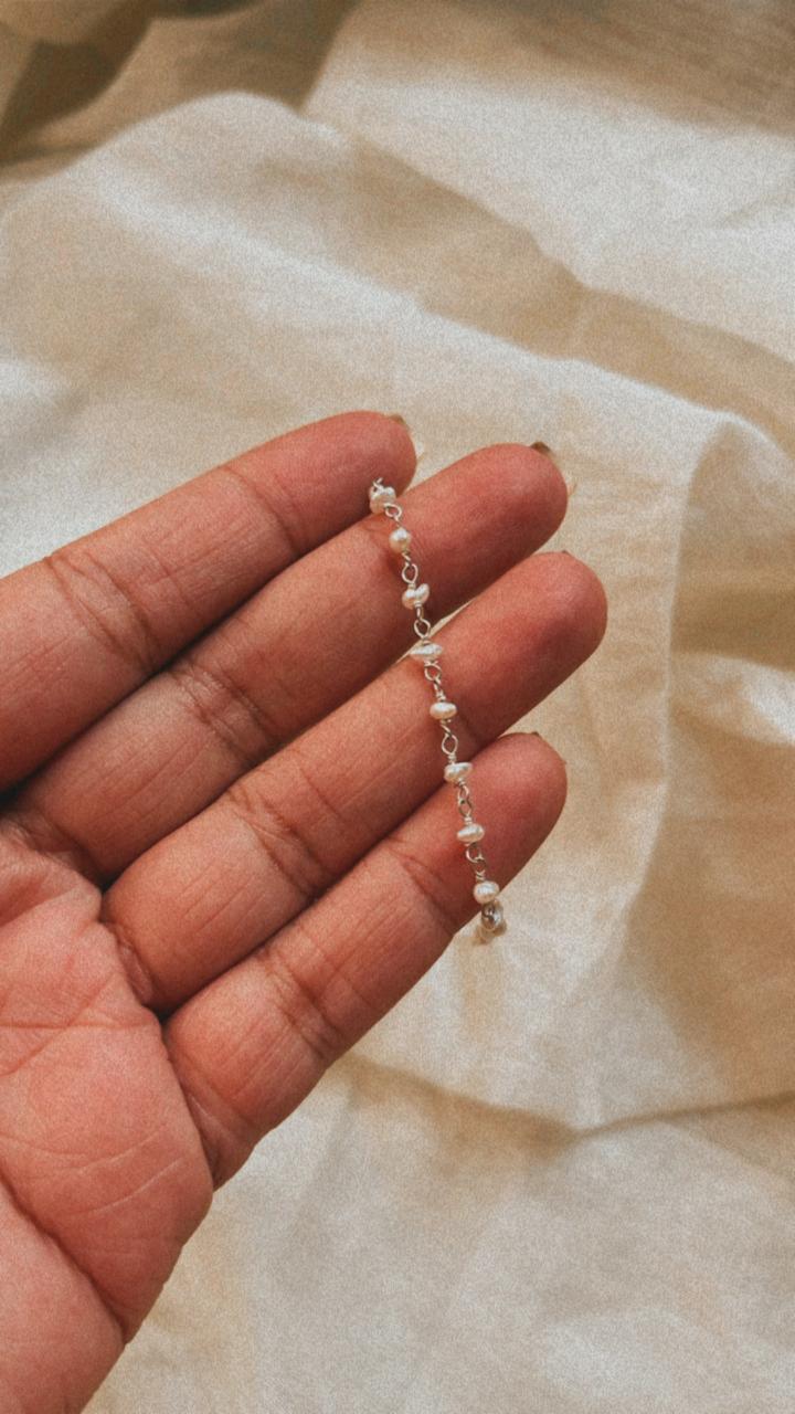 Fresh Water Pearl Silver Choker Necklace for Special Occasions