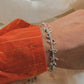 Unique Handcrafted Silver Bracelet with Multi Tourmaline Stones