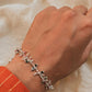 Colorful Multi Tourmaline Gemstone Bracelet in Handcrafted Silver