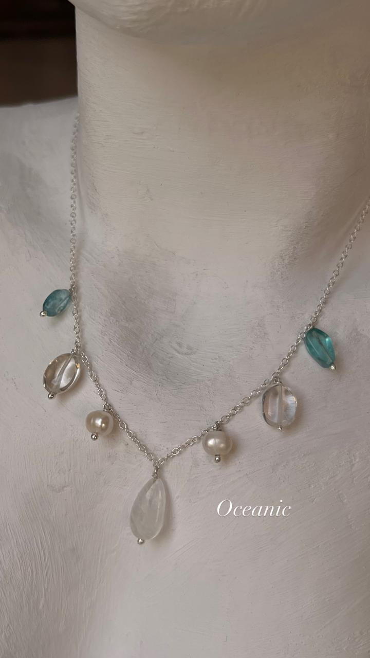 Elegant Oceanic Design 925 Silver Necklace