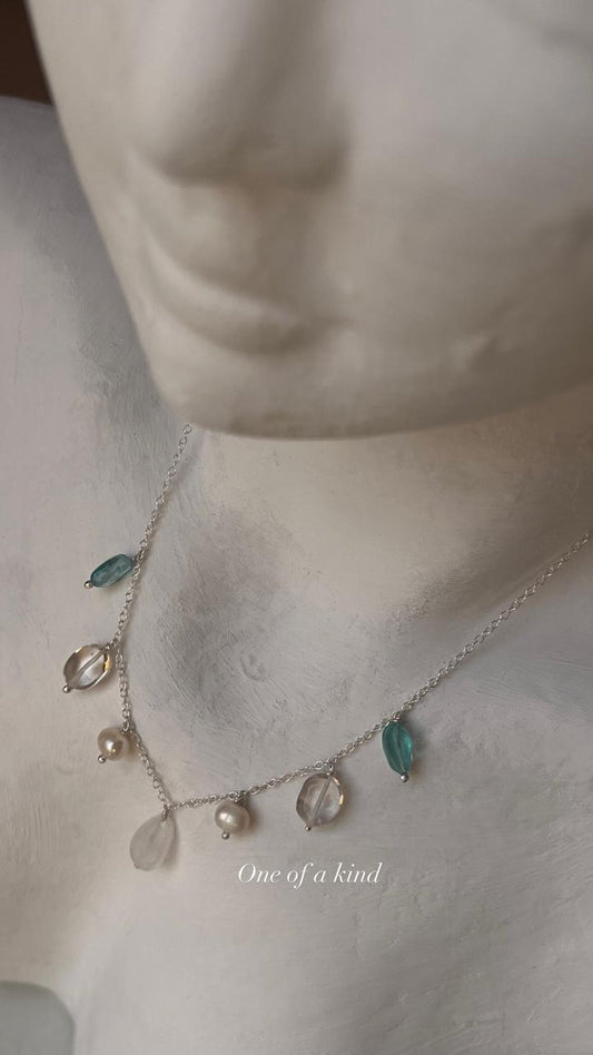 Close-up of Oceanic Handcrafted 925 Silver Necklace