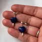 Lapis Lazuli Heart Crystal 925 Silver Studs