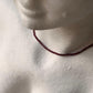 Elegant 2MM Garnet Round Faceted Necklace