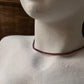 Garnet Round Faceted 2MM Natural Crystal Necklace