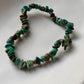 Raw Turquoise Chip Bracelet with Natural Crystals