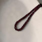 Natural Garnet 3-4mm Round Cut Crystal Necklace