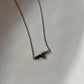 925 silver necklace with multi Green Tourmaline pear crystals for a chic look